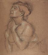 Edgar Degas Half-Langth Study of a Woman France oil painting artist